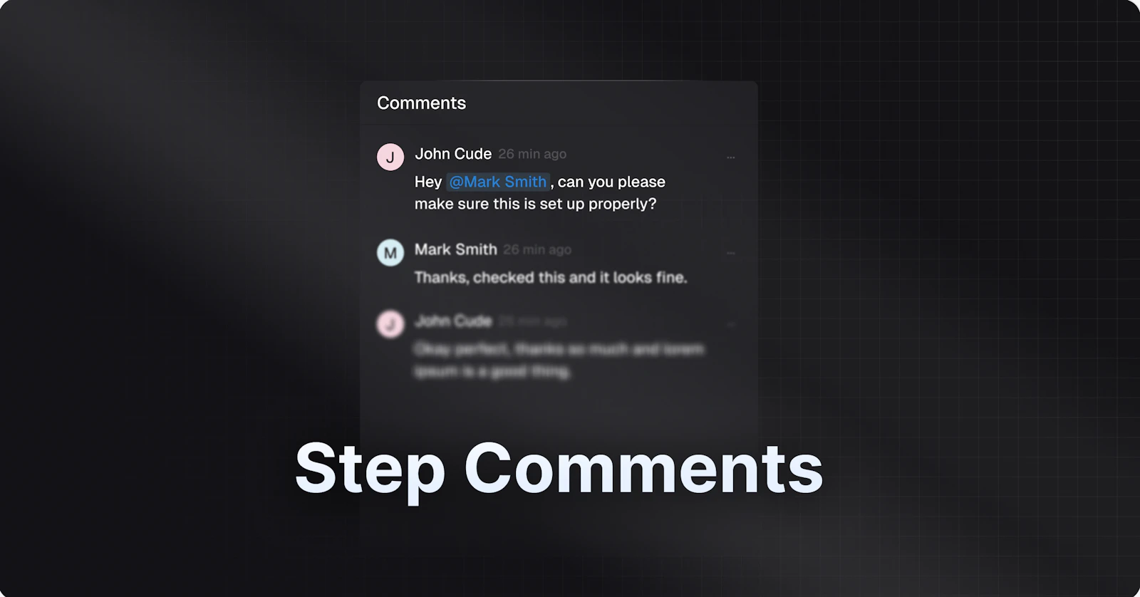 Step Comments