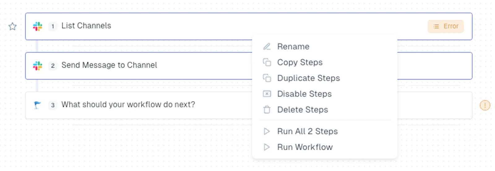 Running Multiple Steps illustration